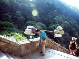 Сила воли на плече: история одного носильщика с горы Тайшань